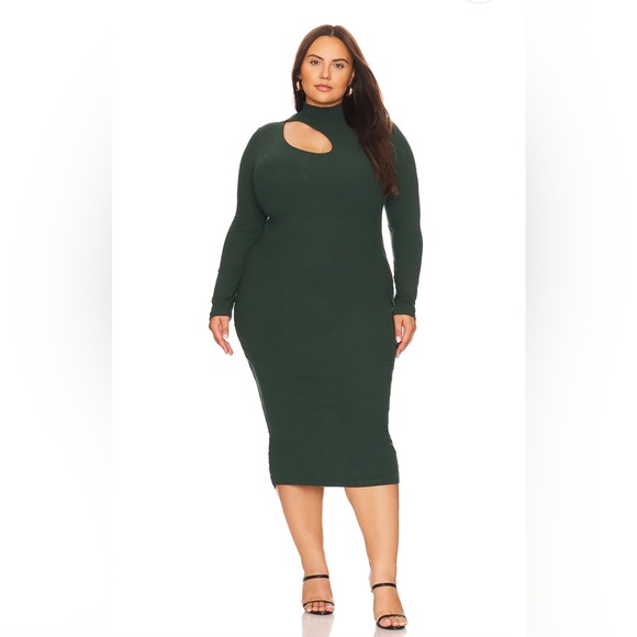 Remi x Revolve Lori Midi Dress in Forest Green - Picture 6 of 7